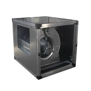 Caisson de ventilation à transmission poulie courroie