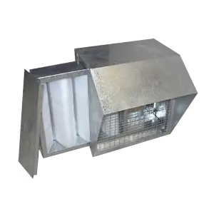 Visière d’air neuf avec filtre plissé